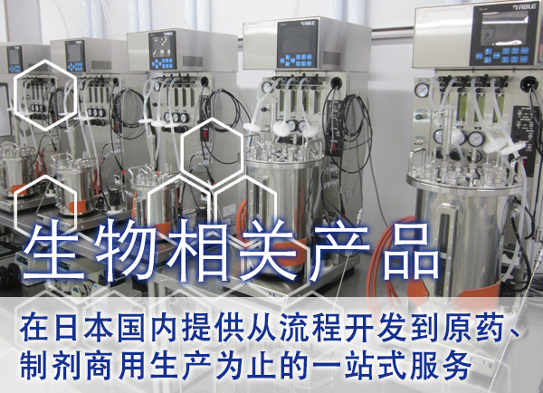 生物医药品（CDMO事业） 在日本国内提供从流程开发到原药、制剂商用生产为止的一站式服务