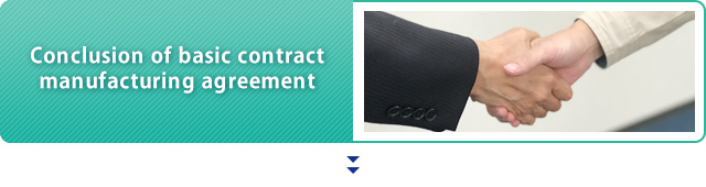 Conclusion of basic contract manufacturing agreement