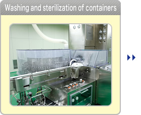 Washing and sterilization of containers