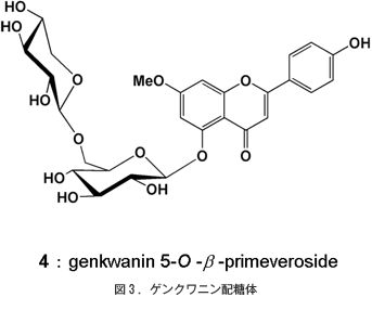 図3．ゲンクワニン配糖体